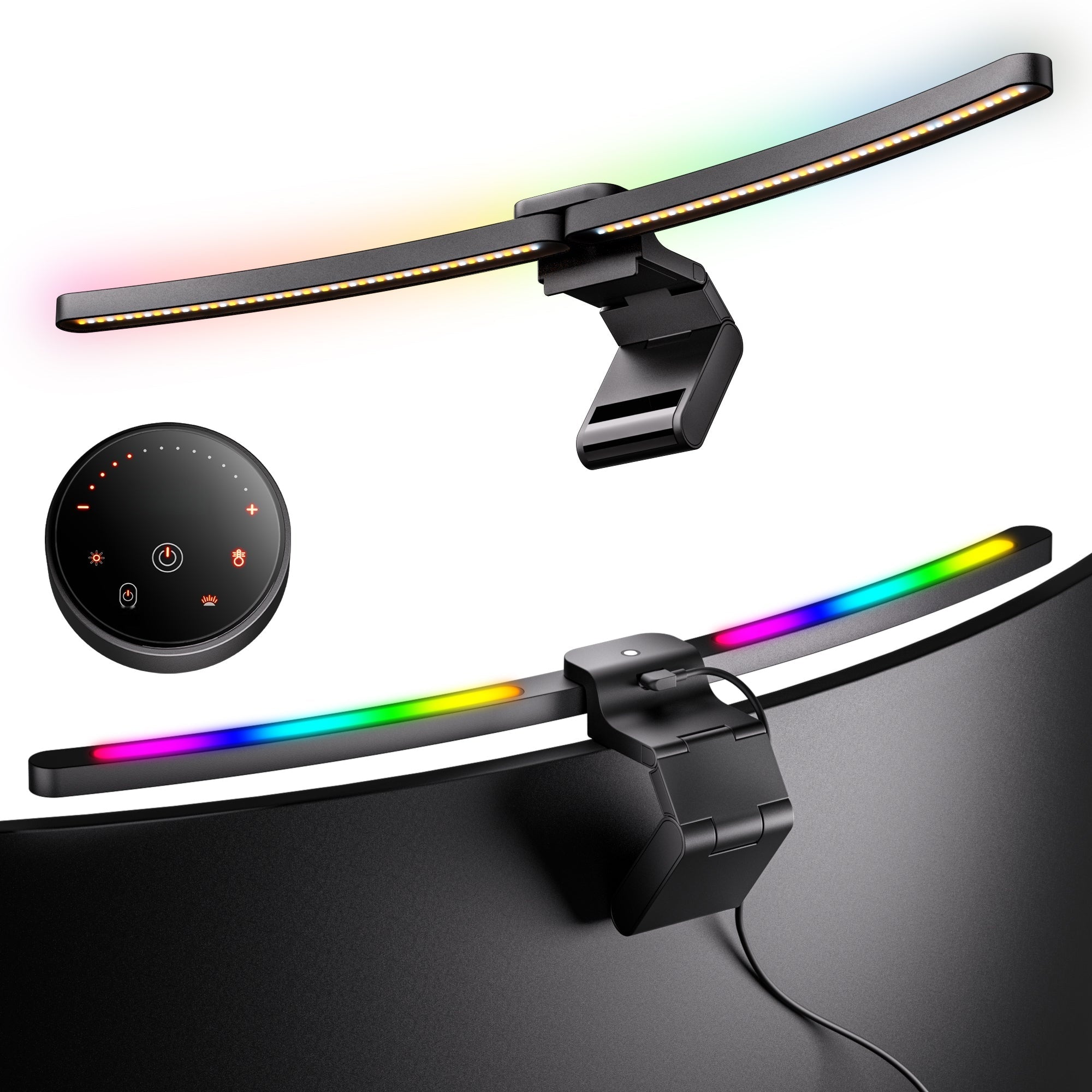 Foldable Ultrawide RGB Monitor Light Bar on white background