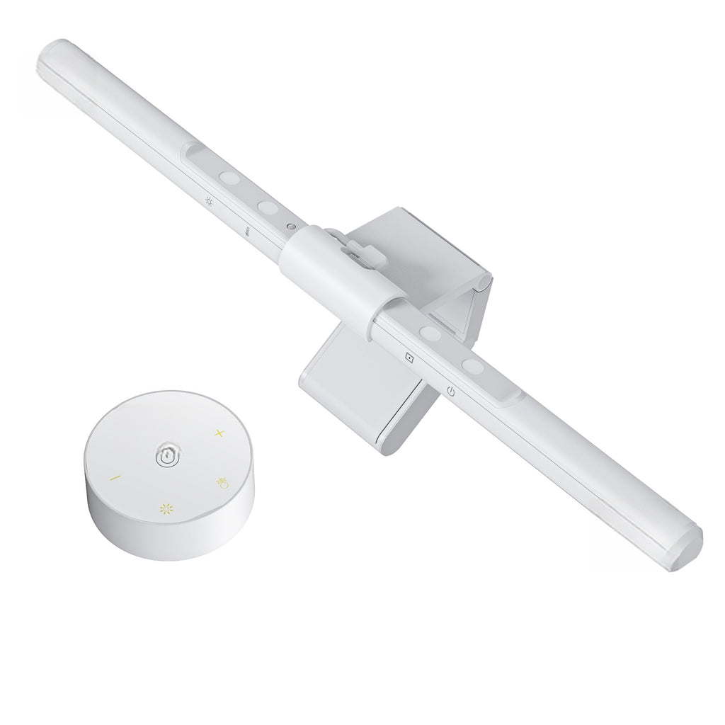 White Auto-Dimming Monitor Light Bar on white background