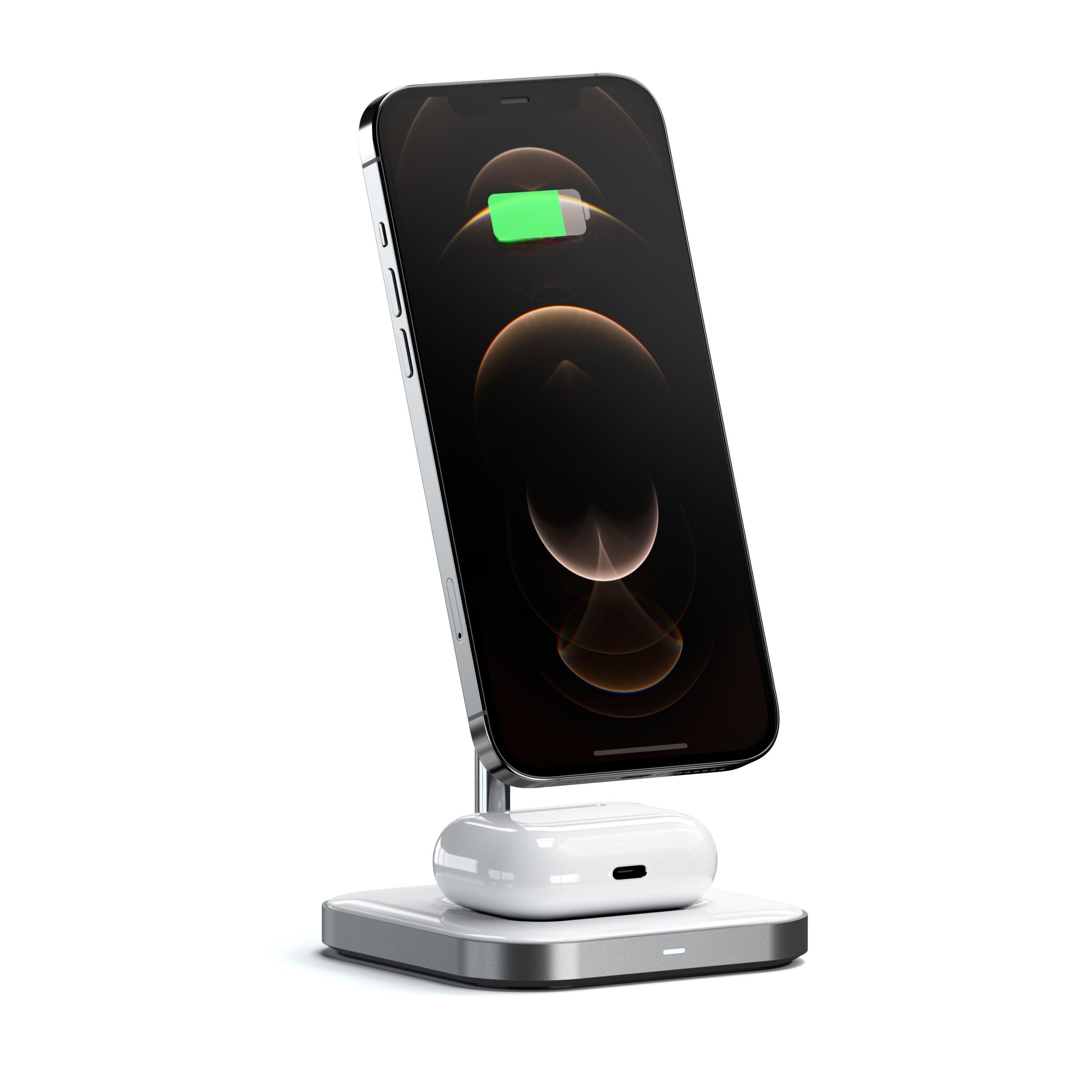 Aluminum 2-in-1 Magnetic Charging Stand on white background