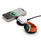 MoonHome Foldable Qi2 3-in-1 Wireless Charging Mat, Desert Rose – product image 3