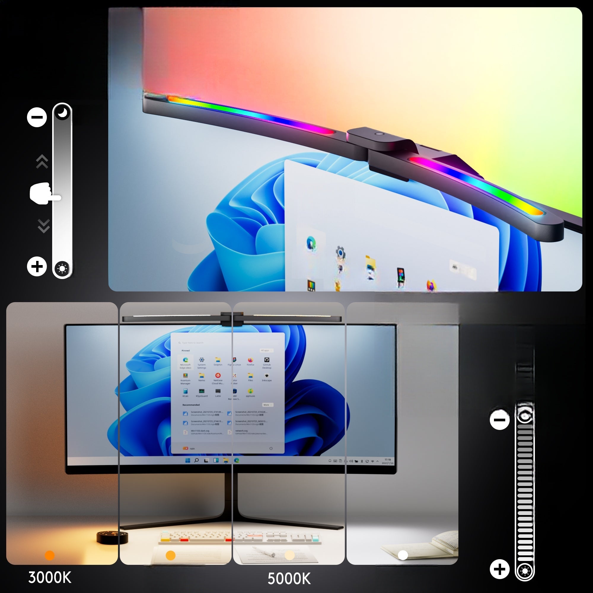 Foldable Ultrawide RGB Monitor Light Bar product view 3